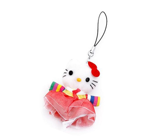 韓国限定 ハローキティ ストラップ 4個セット 韓国限定 ハローキティ