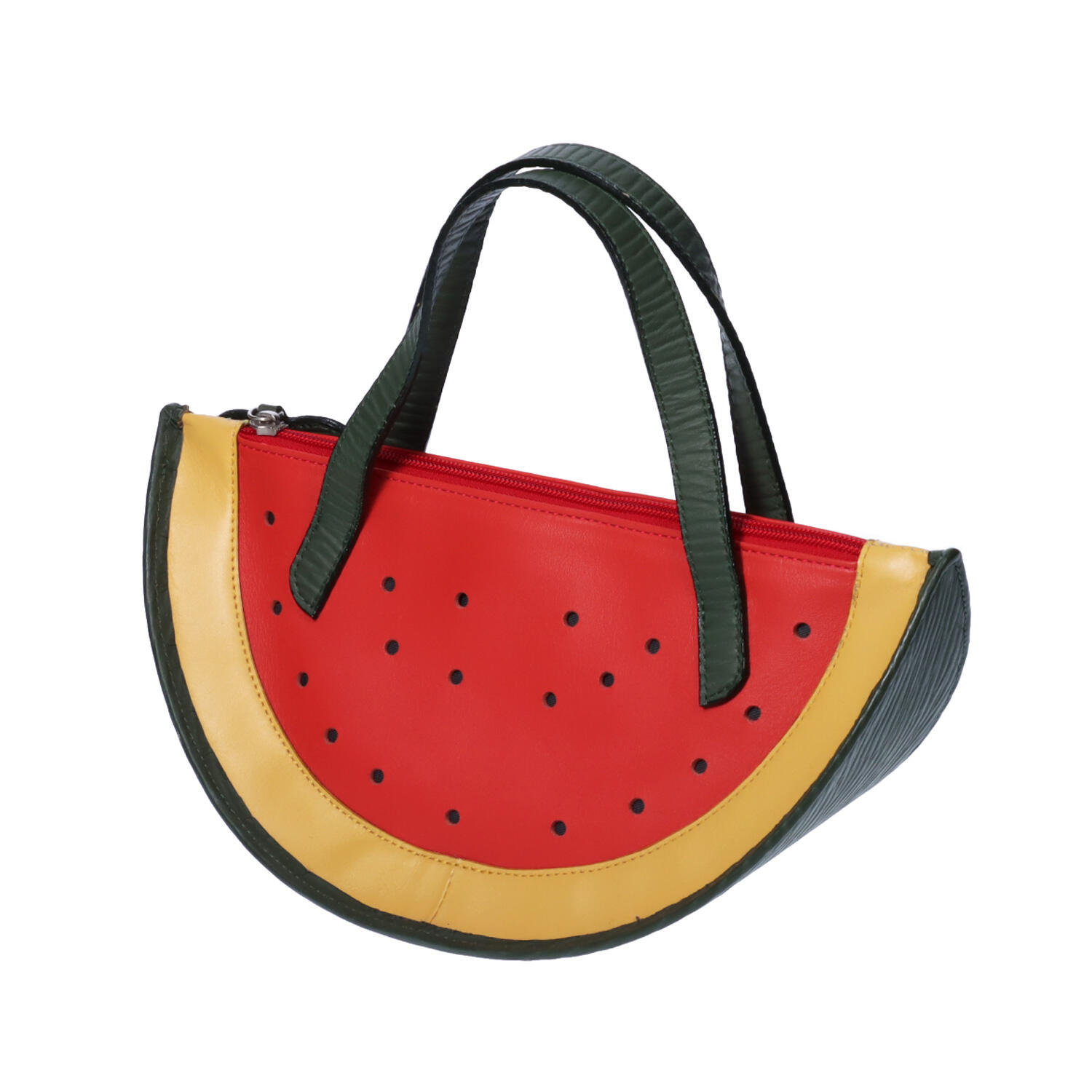 スイカ型 牛革 ハンドバッグ | 有限会社 中澤 | Japan Leather Item