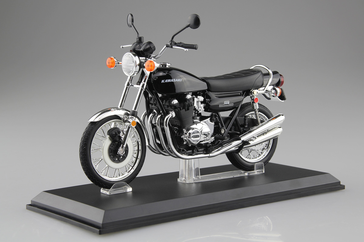 アオシマの1/12完成品バイクシリーズにZ1の新色・ブラックが登場! 純正