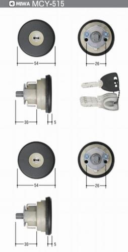 三協立山アルミ 玄関プロセレーネ MIWA(美和ロック) FDG用 鍵 交換