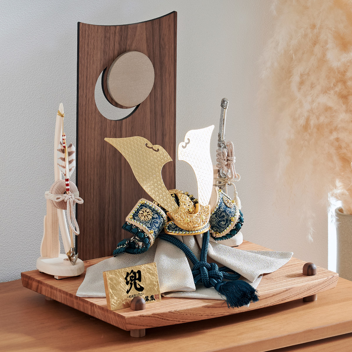 五月人形 兜飾り 弓太刀 飾り台 3点セット 翠鳳作8号永遠之兜 3タイプ