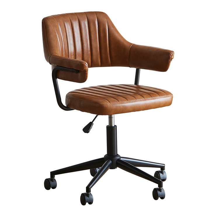 ガス圧昇降 ヴィンテージデスクチェア 1脚単品 GABBY 4色対応の通販