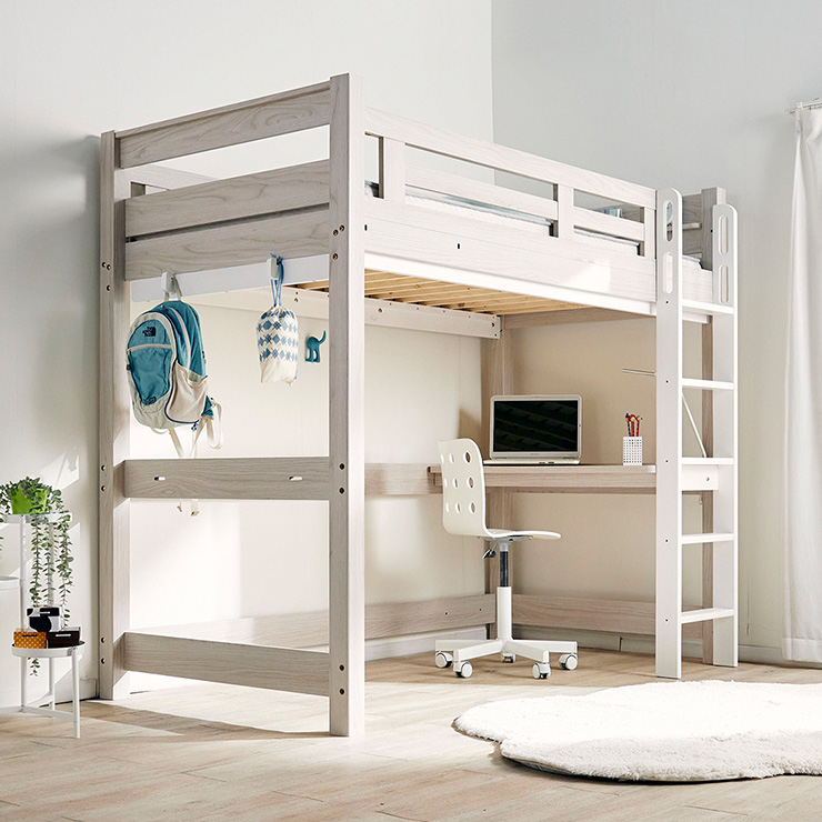 宮付き ロフトベッド eeny(イーニー) Hi basic H176cm 4色対応の通販