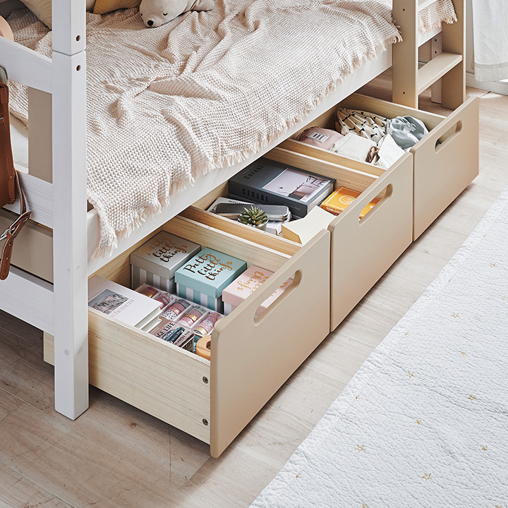 引き出し収納付き 二段ベッド EMMA(エマ) 3色対応の通販情報 - 家具