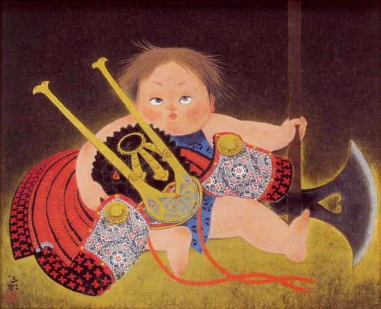 守屋多々志 絵画 『金太郎』 送料無料 【複製】【美術印刷】【巨匠