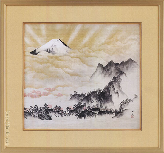 1174 横山大観「秋声」 絹本 日本画 掛軸 工芸印刷 1174 横山大観