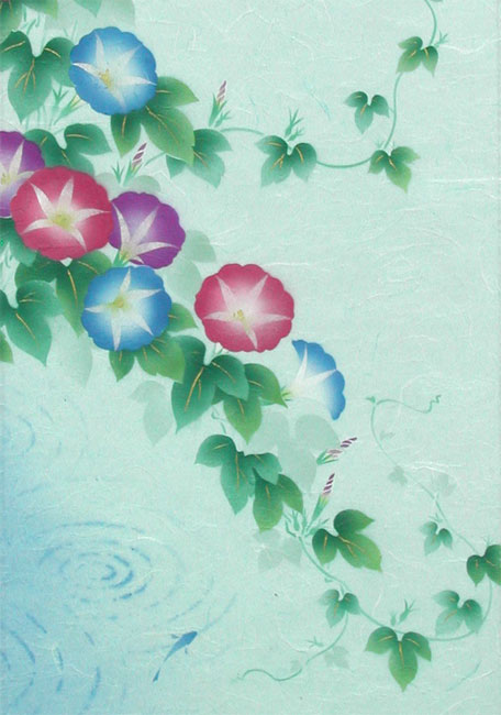 掛け軸 朝顔 （南川康夫） 送料無料 【掛軸】【半間床】【夏】 商品