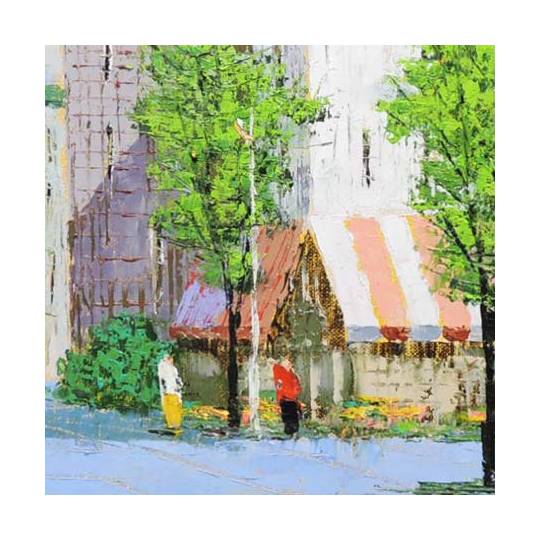 絵画 油絵 街角の風景（フランス・パリ） （黒沢久） 送料無料 【肉筆