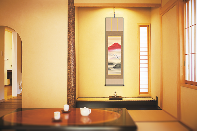 消災白虎朱竹之図 加納 悠峰 尺三 【特価 】！ 龍 - 掛け軸（掛軸