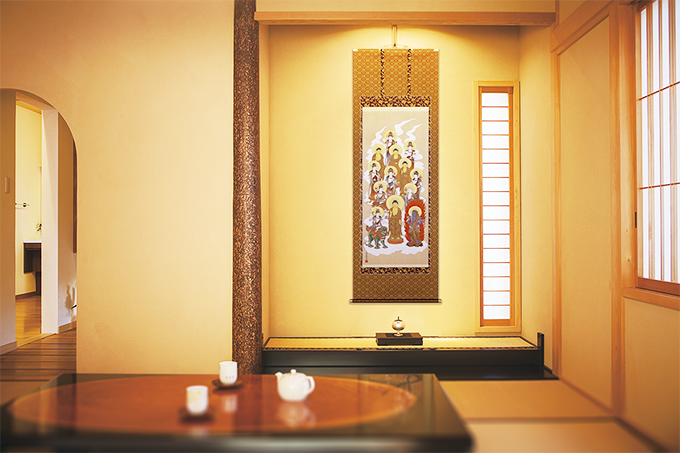 鶴亀 岩田文鳳（尺八立）肉筆！ 開運画 - 掛け軸（掛軸）販売通販なら