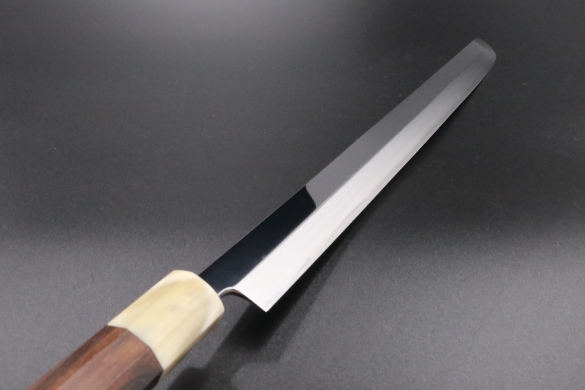 池田美和氏蛸引 先丸水本焼 青一鋼全鏡面尺包丁黒檀水牛八角柄