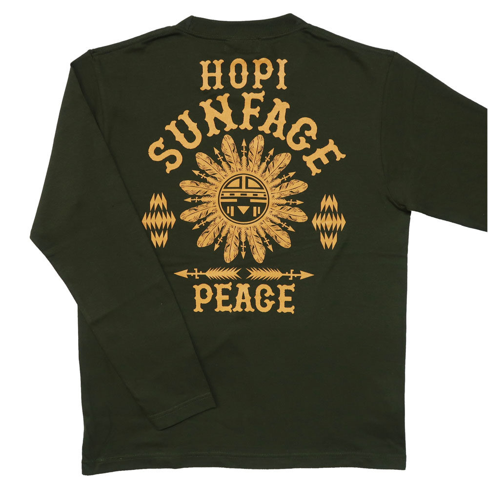 Tシャツ サンフェイスGunz ガンズ 長袖 ロンT ネイティブ