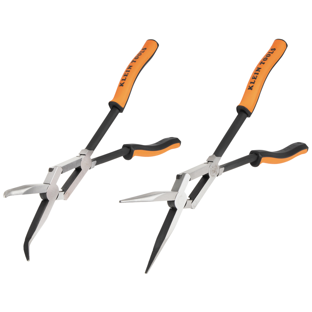 Long Reach Needle Nose and Bent Nose Pliers Set, 13-Inch, 2-Piece