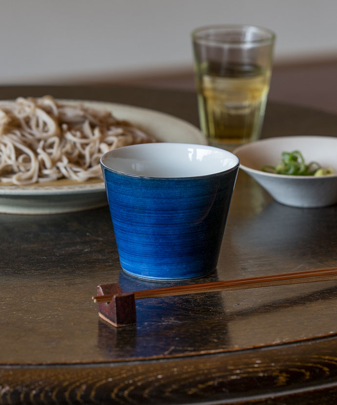 茅乃舎別誂え 蕎麦猪口 呉須 ｜茅乃舎(かやのや)｜久原本家通販サイト