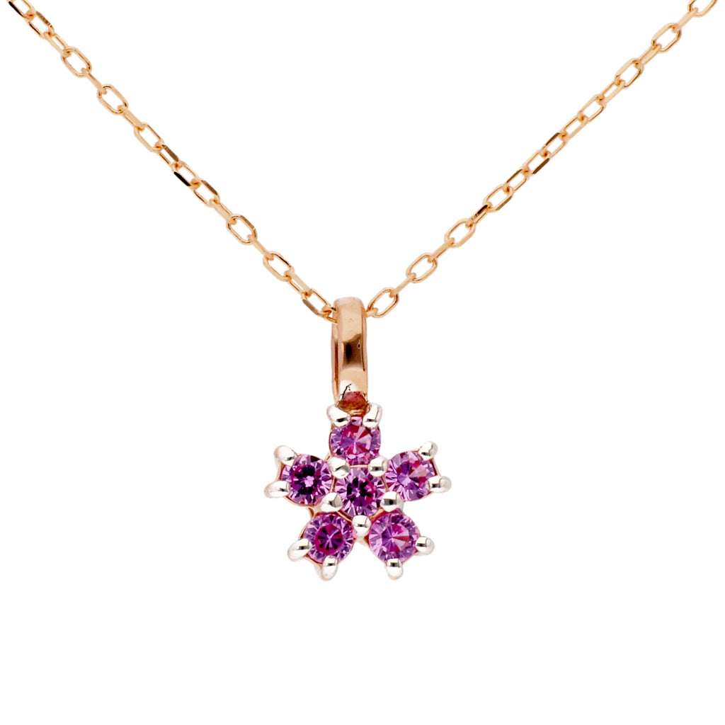 ピンクサファイア K18ネックレス（クレサンベール/サクラ/K18ピンク