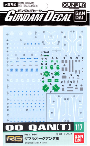 ガンダムデカール RG ダブルオークアンタ用 バンダイ スピリッツ