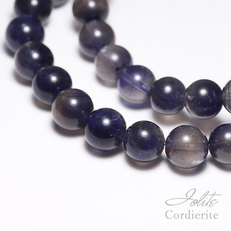 高品質]カラーチェンジアイオライトブレスレット（約8.5mm玉） - 埼玉