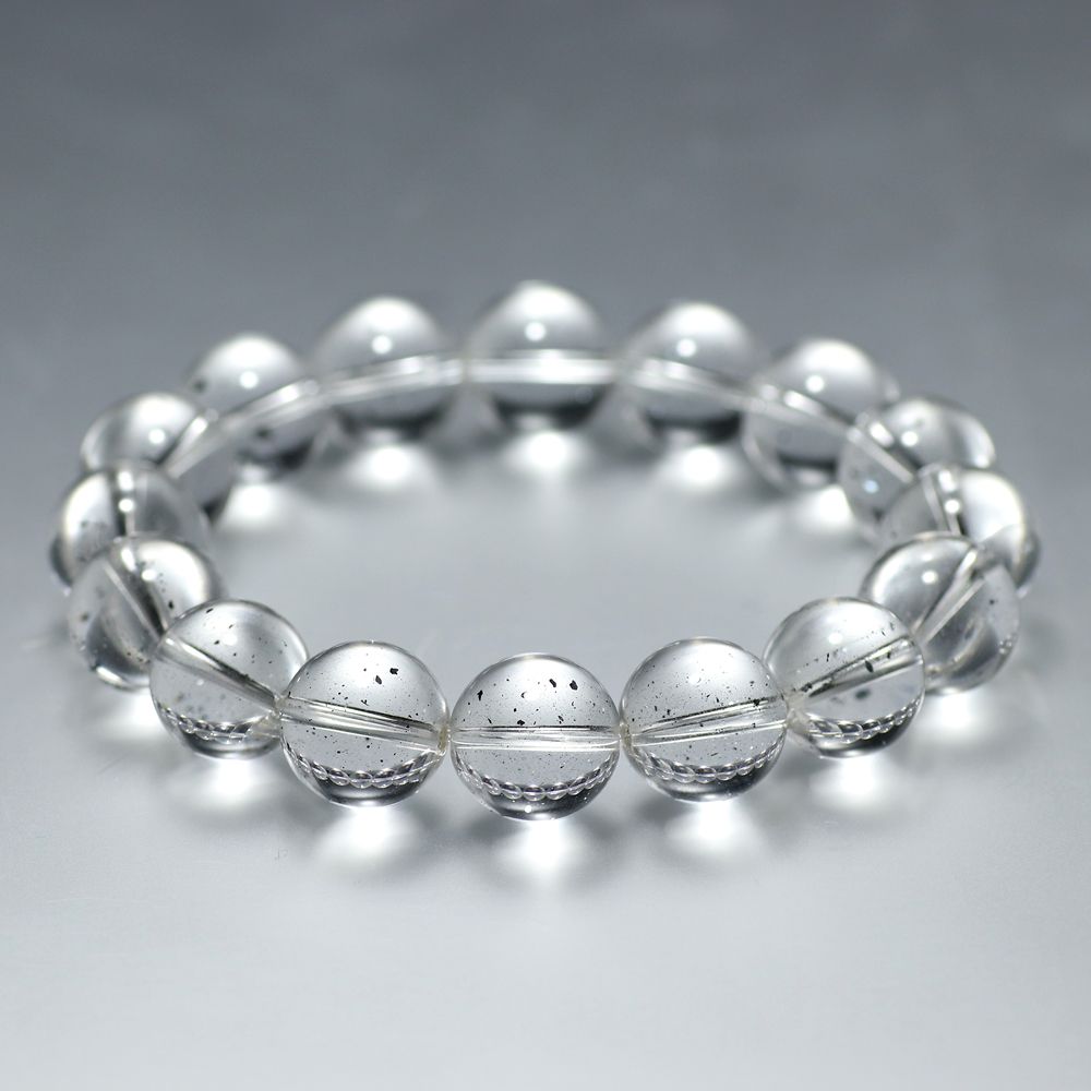 特別価格] ヘマタイトインクォーツブレスレット/砂状結晶（約13..5mm玉