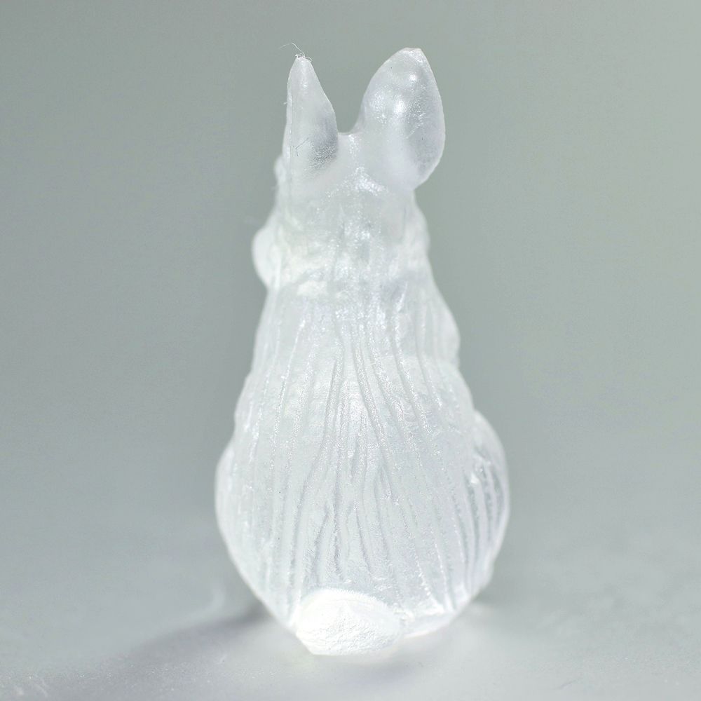 ブラジル産]フロスト水晶彫刻うさぎ（高さ約3.4cm/置物） - 埼玉県吉川