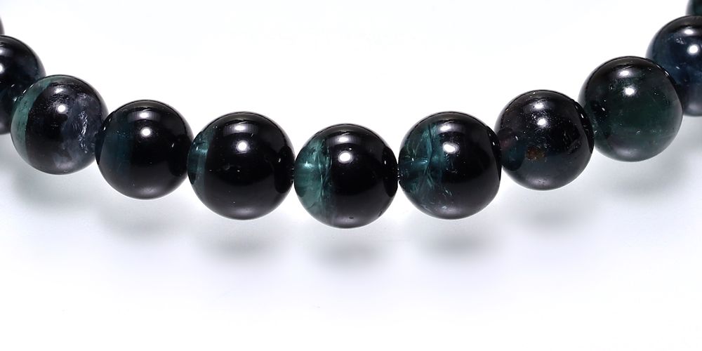 希少カラー/高品質]ブラックブルーバイカラートルマリンブレスレット