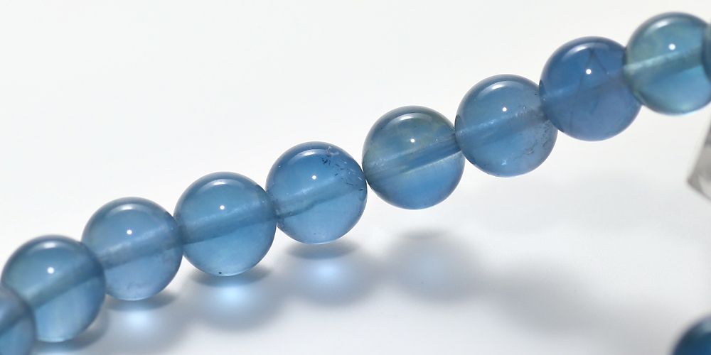 高品質++]ブルーフローライトブレスレット（約8.5mm玉） - 埼玉県吉川