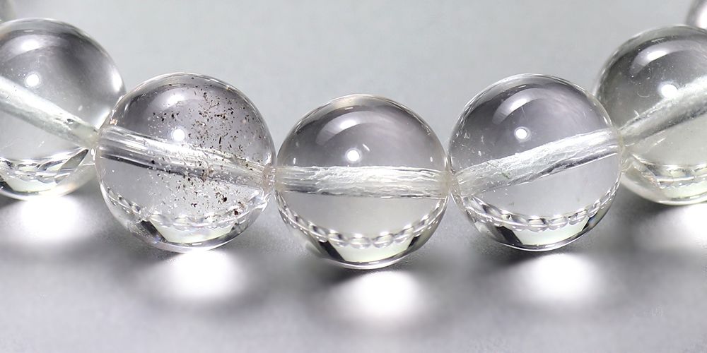 特選]ガネッシュヒマール産ヒマラヤ水晶ブレスレット（約14mm玉