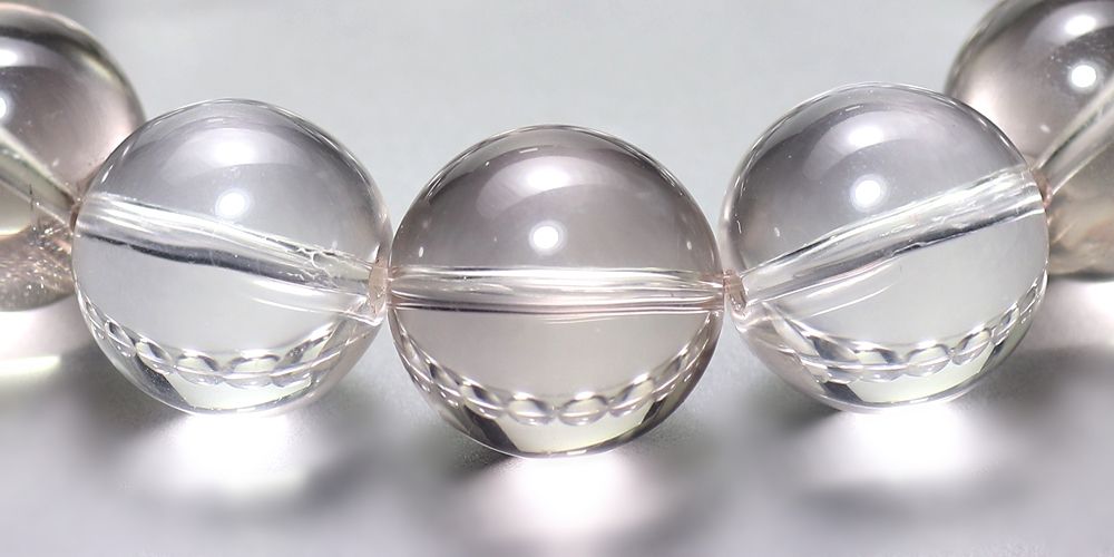 特選]ガネッシュヒマール産ヒマラヤ水晶ブレスレット（約18.5mm玉