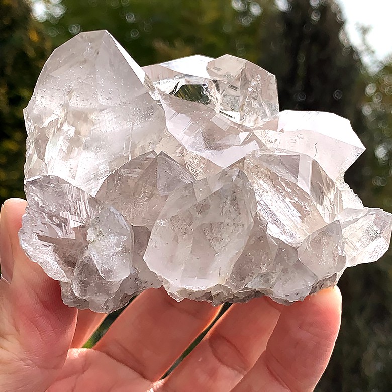 ガネッシュヒマール産ヒマラヤ水晶クラスター/原石（希少な透明