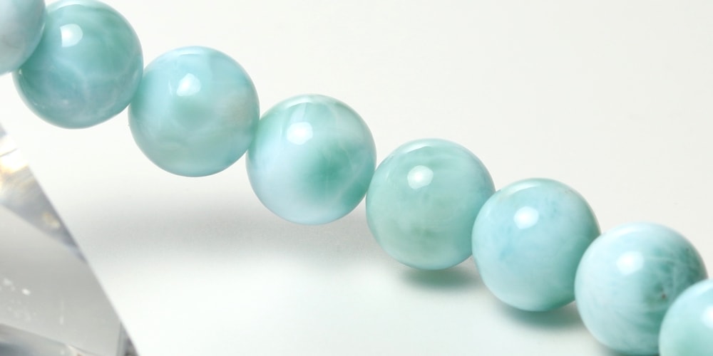 高品質]グリーンブルーラリマーブレスレット（約9mm玉） - 埼玉県吉川