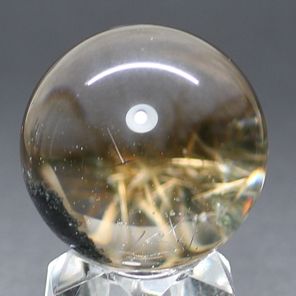 トップクォリティ]インド/マニハール産ヒマラヤ水晶丸玉/ルチル