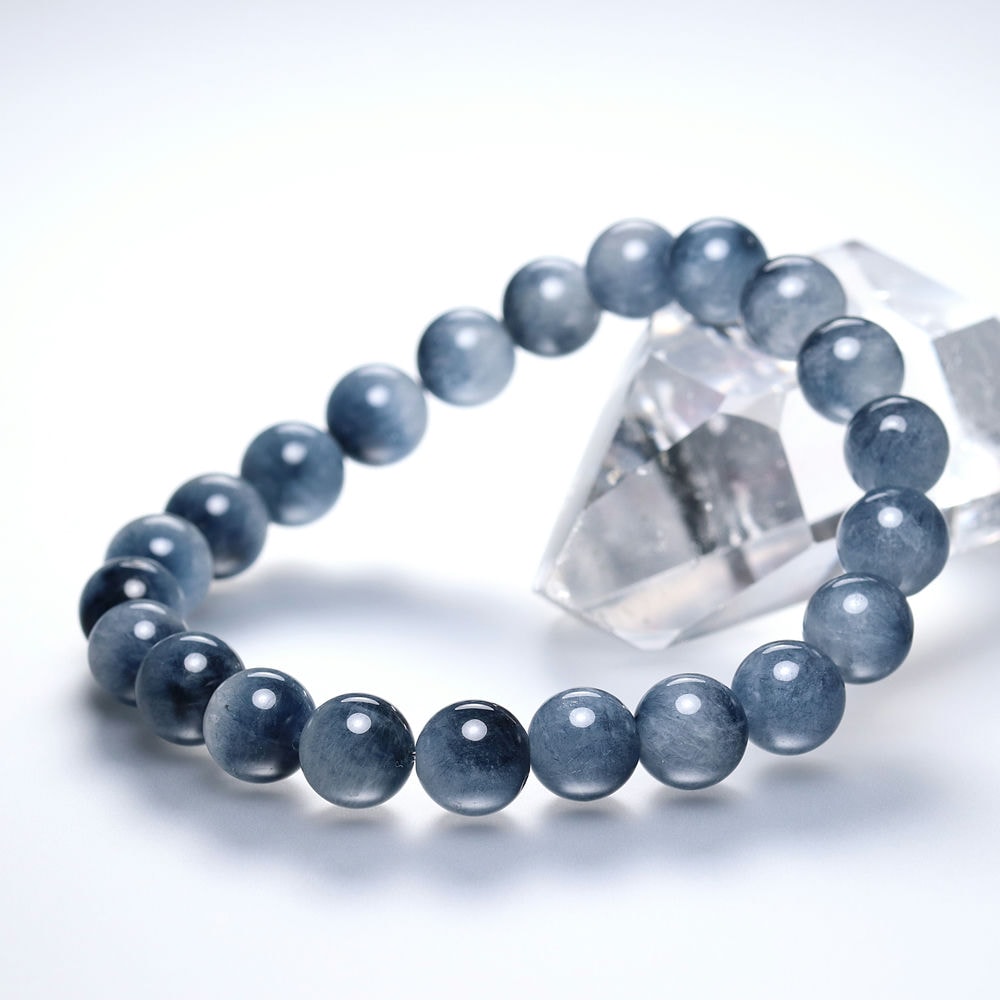 3A++]ブルートルマリンインクォーツブレスレット/インディゴライトイン