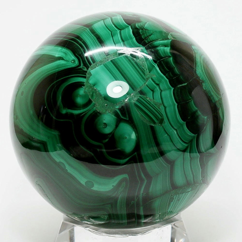 希少・ザイール産]マラカイト丸玉/スフィア（球体直径125mm超大玉