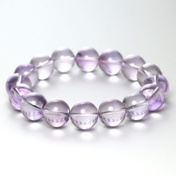 高品質++]ラベンダーピンクアメジストブレスレット/ローズアメジスト