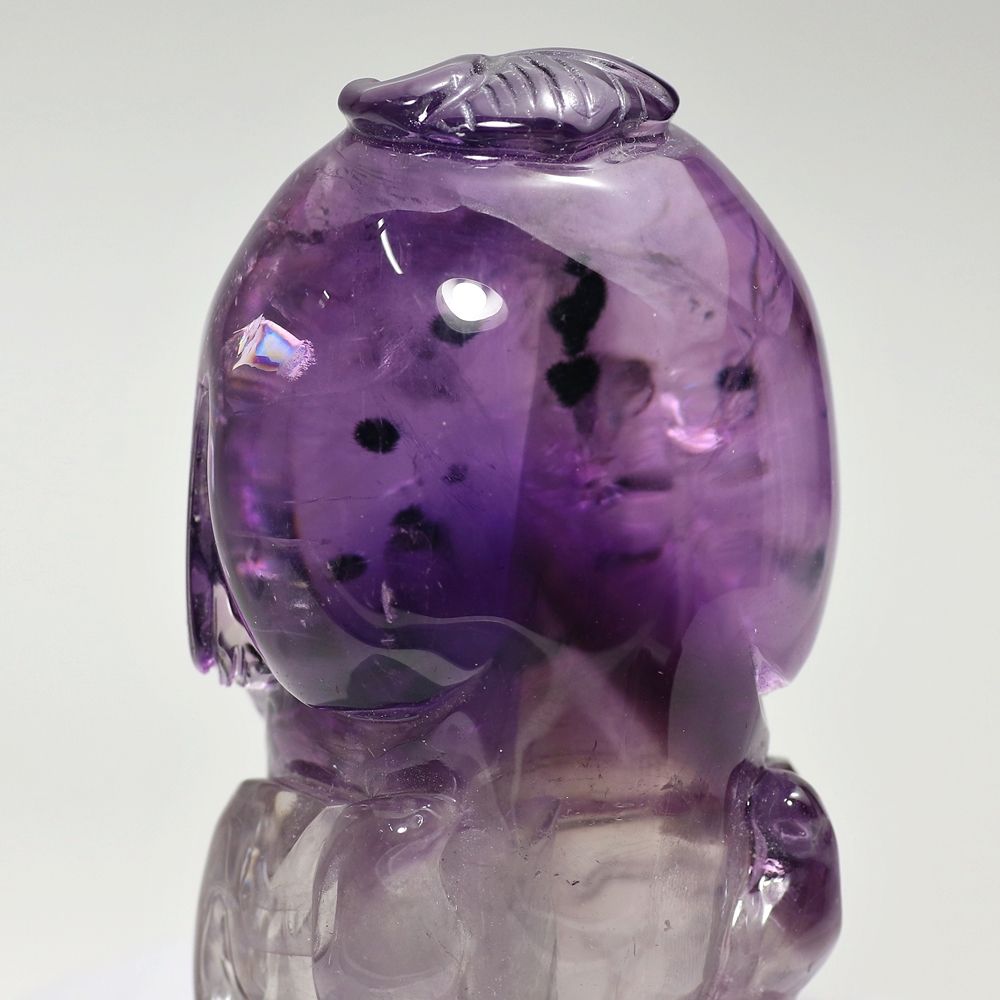 高品質]ブラジル産ロマネサイトインアメジスト彫刻（貔貅/ヒキュウ