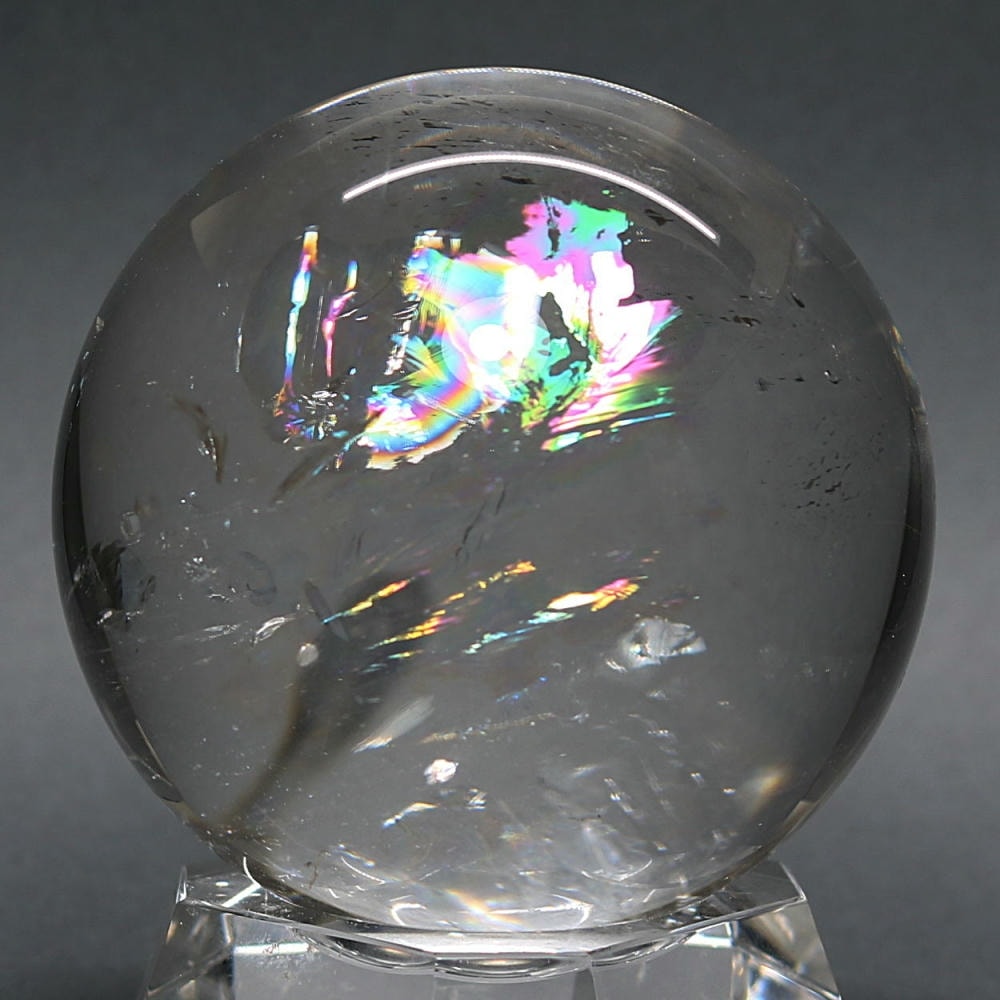 トップクォリティ]ブラジル産レインボー水晶玉/アイリスクォーツ