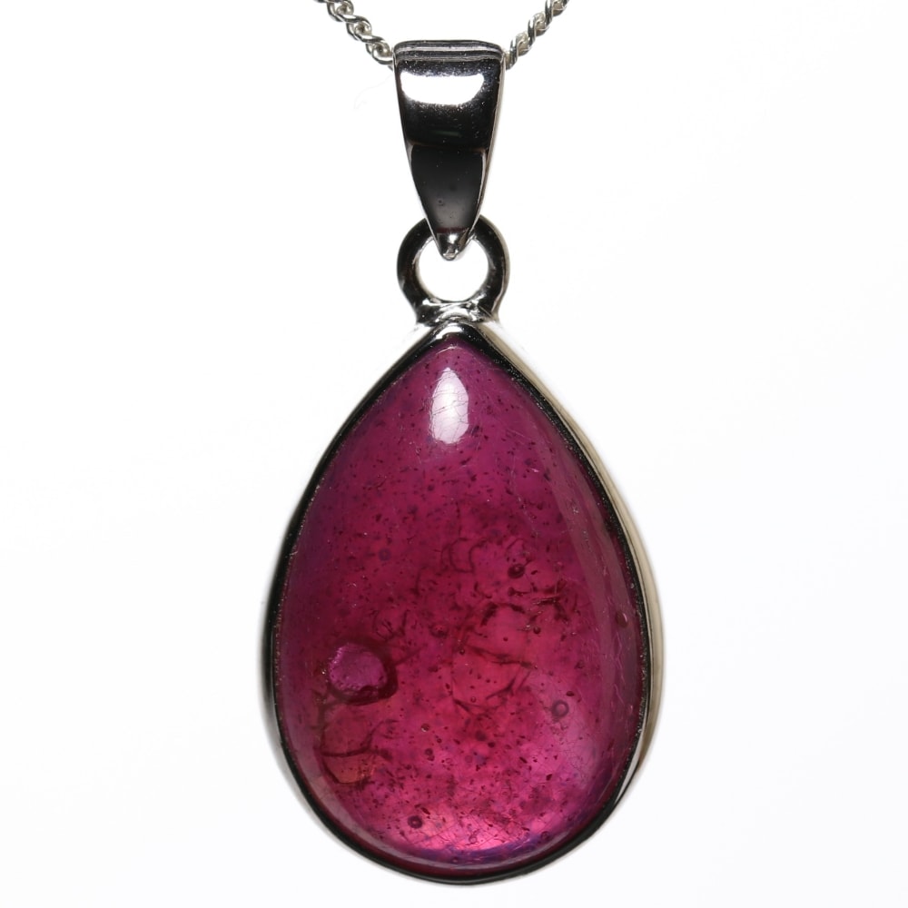 インド産]宝石質ルビーペンダントトップ（シルバー925） - 埼玉県吉川