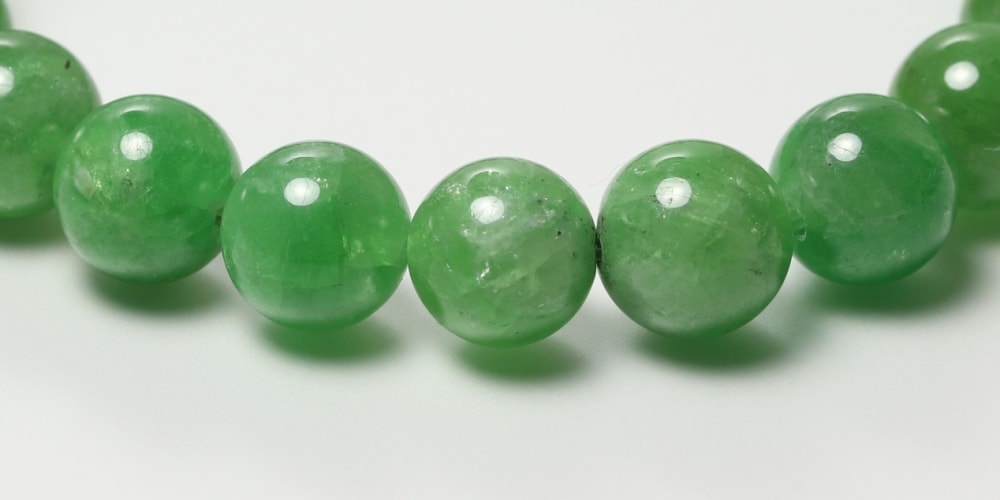 高品質+]ツァボライトブレスレット/天然グリーングロッシュラー