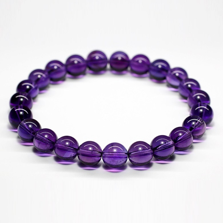 最高品質]アメジストブレスレット（約8mm玉） - 埼玉県吉川市の天然石