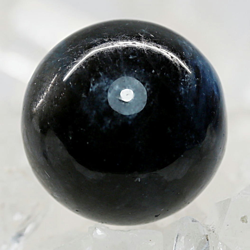 ブラジル産]天然ブラックスターアクアマリン丸玉/スフィア（球体直径