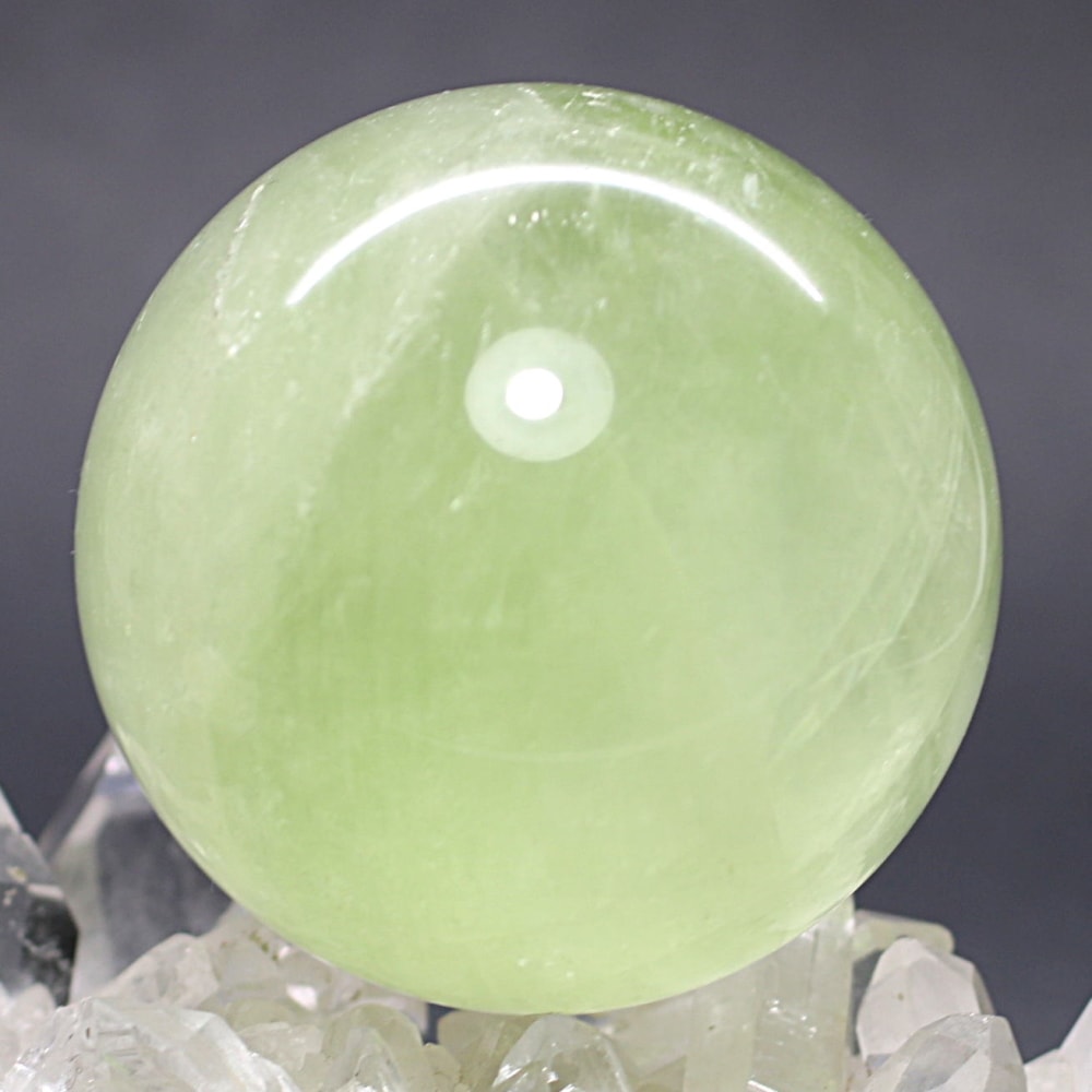高品質]グリーンカルサイト丸玉/スフィア（球体直径約63.7mm） - 埼玉
