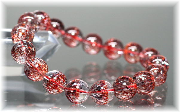 最高品質]煌めきファイアークォーツブレスレット（約12mm玉） - 埼玉県