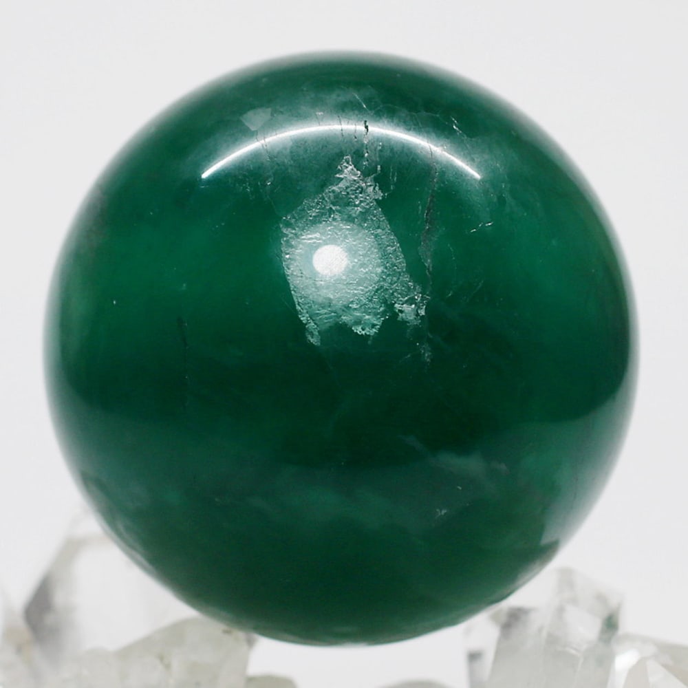 高品質]グリーンフローライト丸玉/蛍石スフィア（球体直径55mm
