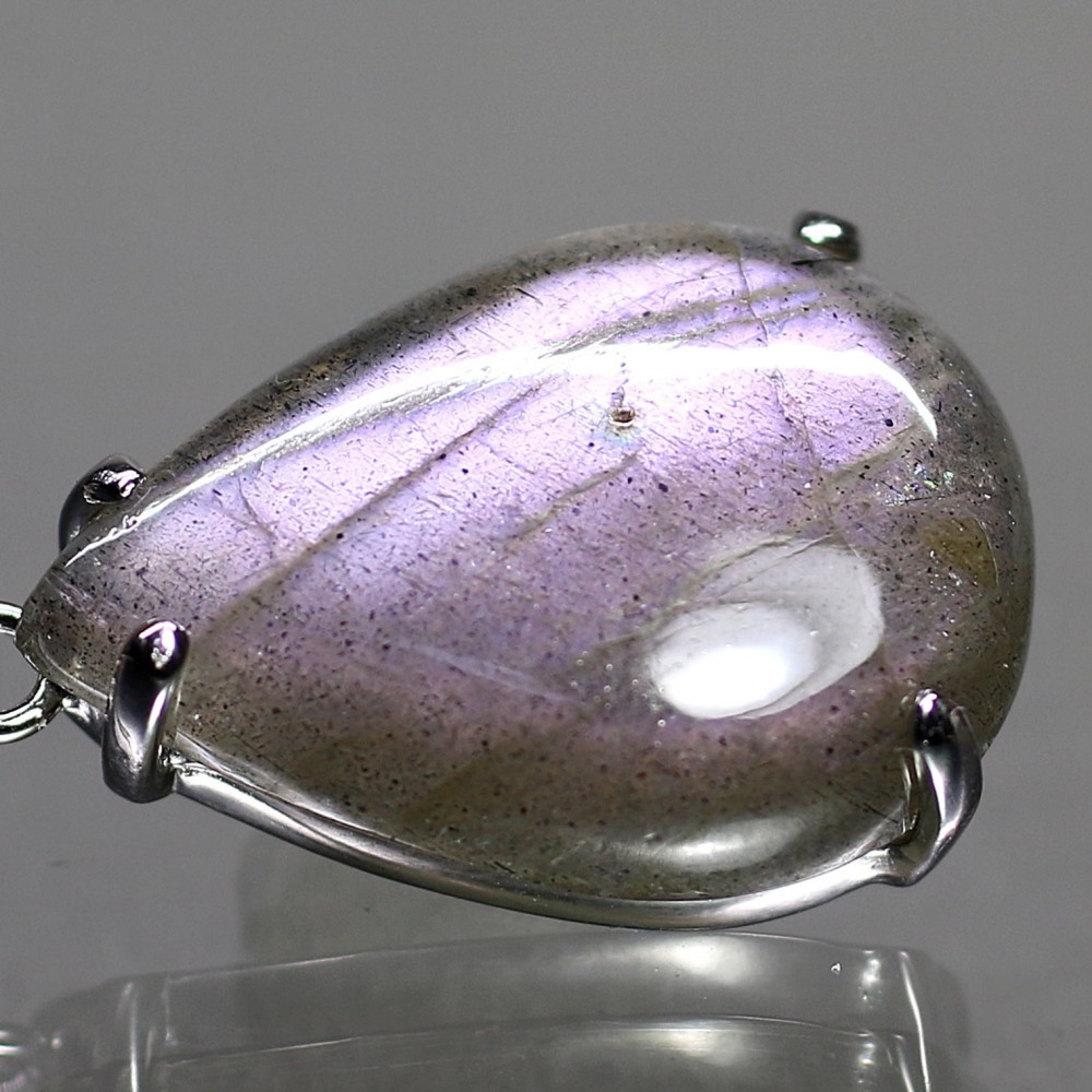 トップクォリティ]ピンクパープルラブラドライトペンダントトップ