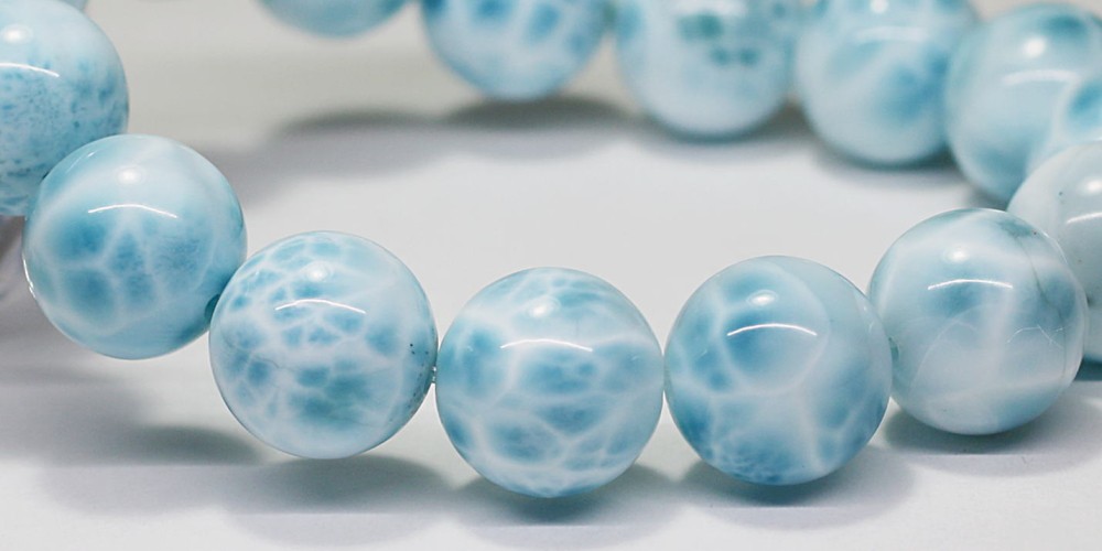 高品質]ラリマーブレスレット（約13mm玉） - 埼玉県吉川市の天然石専門