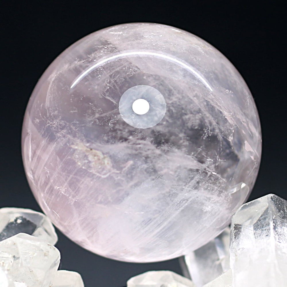 高品質]ピンクエンジェルラダークォーツ丸玉/スフィア（直径32.8mm