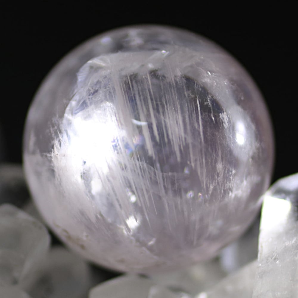 高品質]ピンクエンジェルラダークォーツ丸玉/スフィア（直径27.6mm