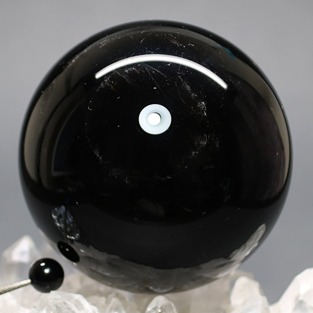 高品質]山東省産スターモリオン丸玉/天然黒水晶スフィア（球体直径80.1