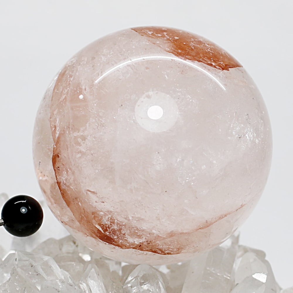 インド/マニカラン産ヒマラヤ水晶丸玉/スフィア（球体直径59.9mm