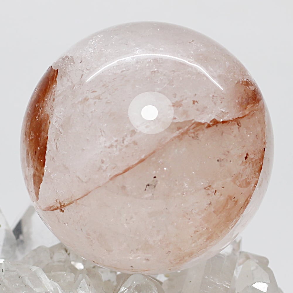 インド/マニカラン産ヒマラヤ水晶丸玉/スフィア（球体直径59.9mm