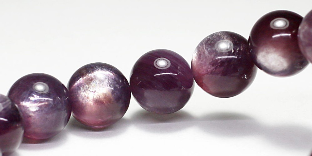 トップクォリティ]パープルレッドマイカブレスレット/パープル強め（約